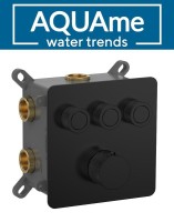 Смеситель для ванны AQUAme с термостатом встраиваемый AQM8812MB Смеситель для ванны AQUAme с термостатом встраиваемый AQM8812MB