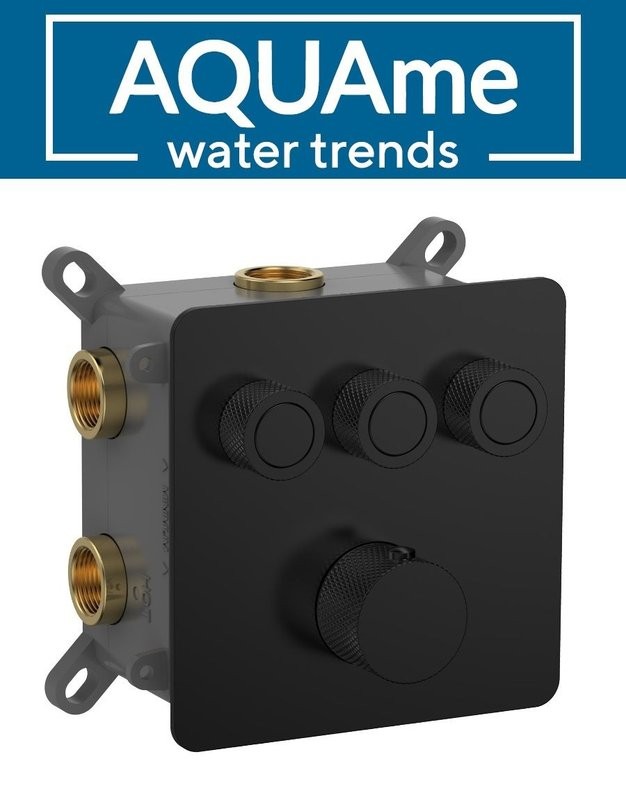 Смеситель для ванны AQUAme с термостатом встраиваемый AQM8812MB