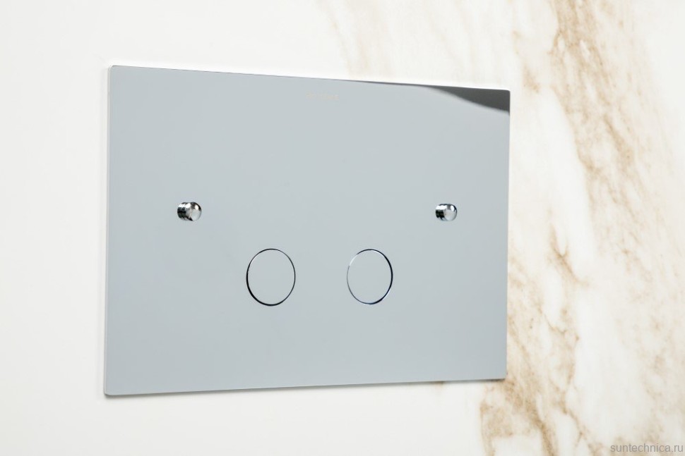 Кнопка смыва для унитаза Boheme 647-CR латунь, цвет chrome, ультраплоская