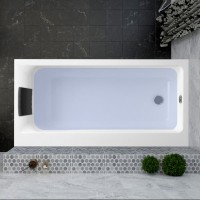 Акриловая ванна Lavinia Boho Catani L 170x80 см, левая, встраиваемая, белая, с каркасом, с экраном, с подголовником