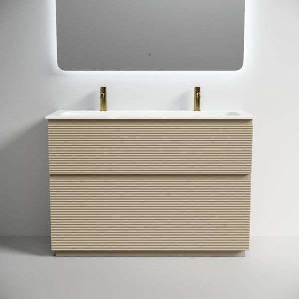 Тумба под раковину в ванную Sancos Folk Floor 1190х445х850 мм, напольная с двумя ящиками, Капучино