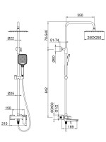Душевая стойка Wonzon & Woghand Forza WW-739031-CR хром