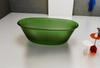 Акриловая ванна Abber Kristall AT9707 Emerald 170x75 см, отдельностоящая, овальная, с донным клапаном
