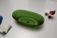 Акриловая ванна Abber Kristall AT9707 Emerald 170x75 см, отдельностоящая, овальная, с донным клапаном