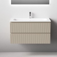 Тумба с раковиной Sancos Snob T 90 подвесная, beige soft, раковина СN7019