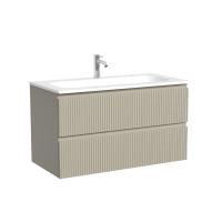 Тумба с раковиной Sancos Snob T 90 подвесная, beige soft, раковина СN7019