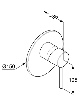 Встраиваемый смеситель для душа и ванны Kludi Bozz 38755N576 С ВНУТРЕННЕЙ ЧАСТЬЮ, брашированный никель PVD