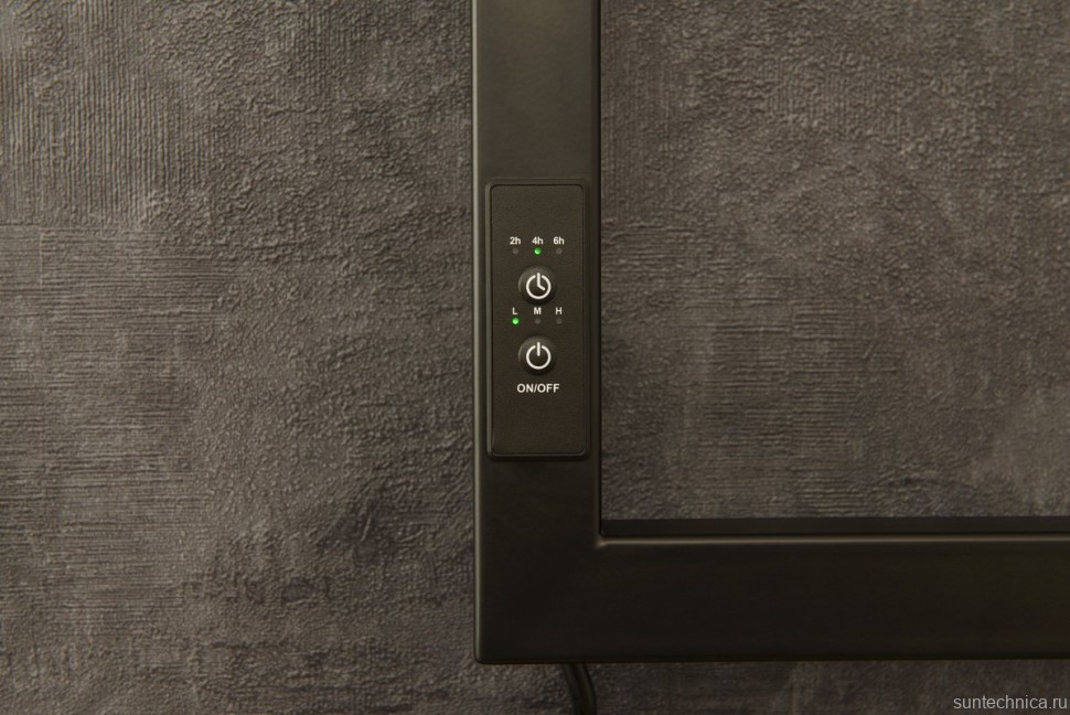 Полотенцесушитель электрический Сунержа Этюд ES 31-0846-1050 105x50 см, подключение слева, матовый черный