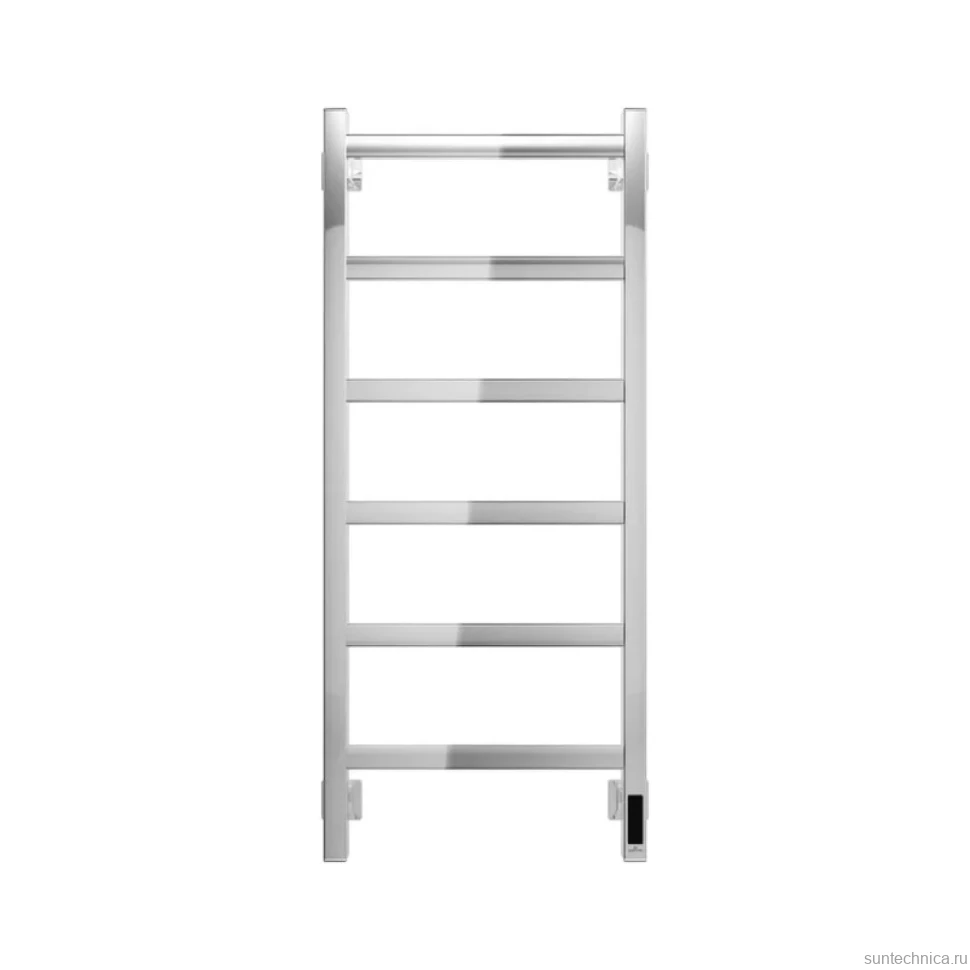 Полотенцесушитель электрический Grota Soffi K 430х1000 NP EL 100x45 см, подключение справа, слева, скрытое подключение справа, глянцевый хром, лесенка