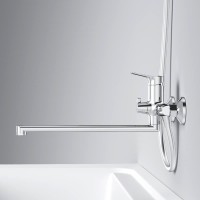 Смеситель с длинным изливом для ванны AM.PM Force F9F90200 хром Смеситель с длинным изливом для ванны AM.PM Force F9F90200 хром