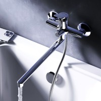 Смеситель с длинным изливом для ванны AM.PM Force F9F90200 хром Смеситель с длинным изливом для ванны AM.PM Force F9F90200 хром