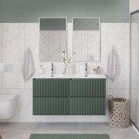 Тумба с раковиной BelBagno Uno 120 подвесная, 4 ящика, матовая еловая
