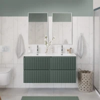 Тумба с раковиной BelBagno Uno 120 подвесная, 4 ящика, матовая еловая