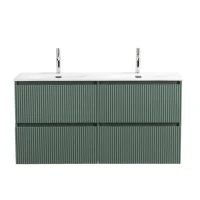Тумба с раковиной BelBagno Uno 120 подвесная, 4 ящика, матовая еловая