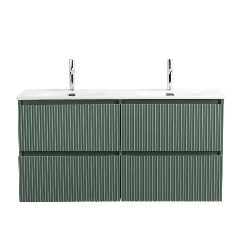 Тумба с раковиной BelBagno Uno 120 подвесная, 4 ящика, матовая еловая