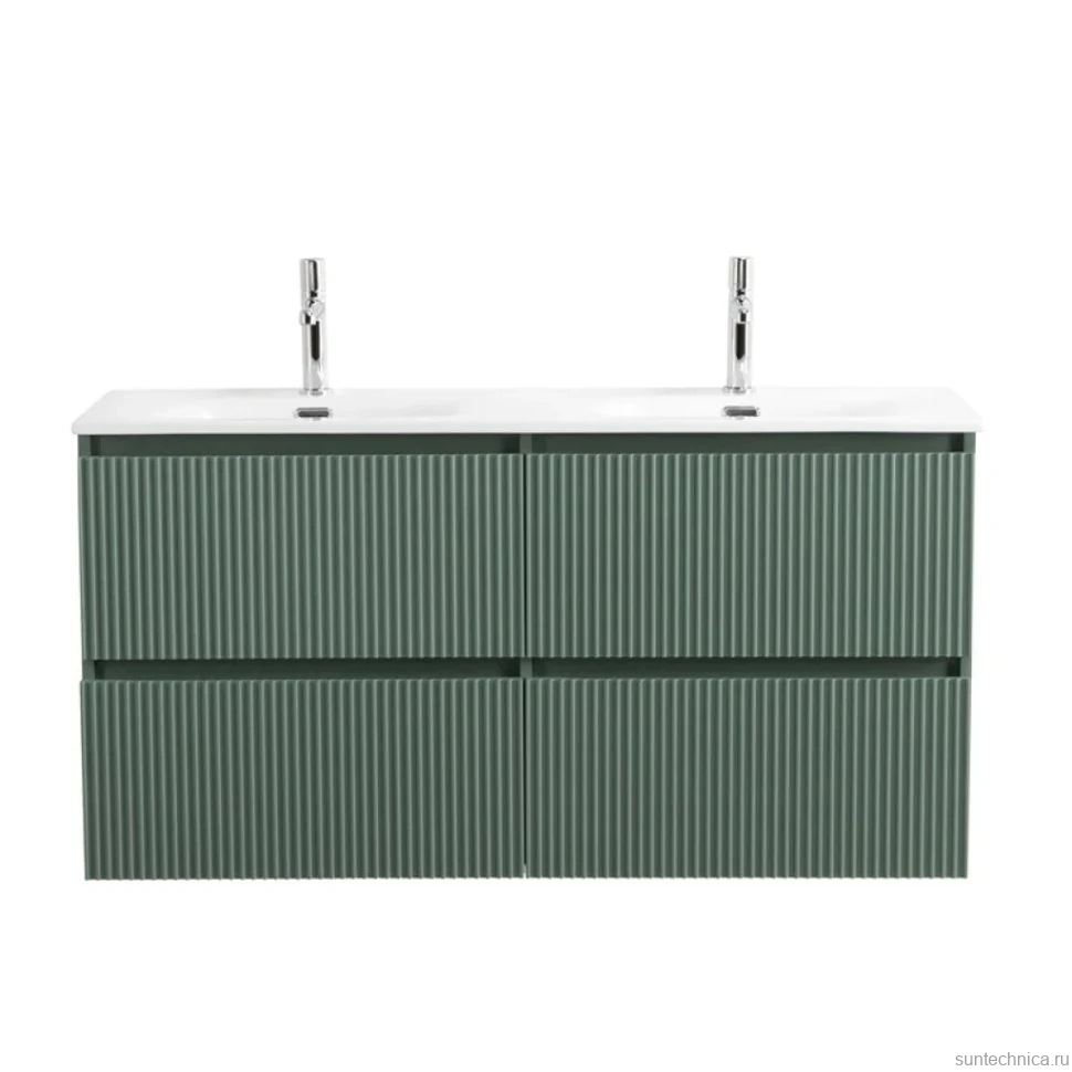Тумба с раковиной BelBagno Uno 120 подвесная, 4 ящика, матовая еловая