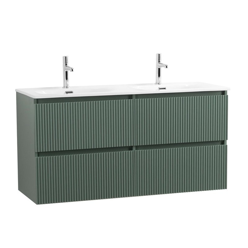 Тумба с раковиной BelBagno Uno 120 подвесная, 4 ящика, матовая еловая