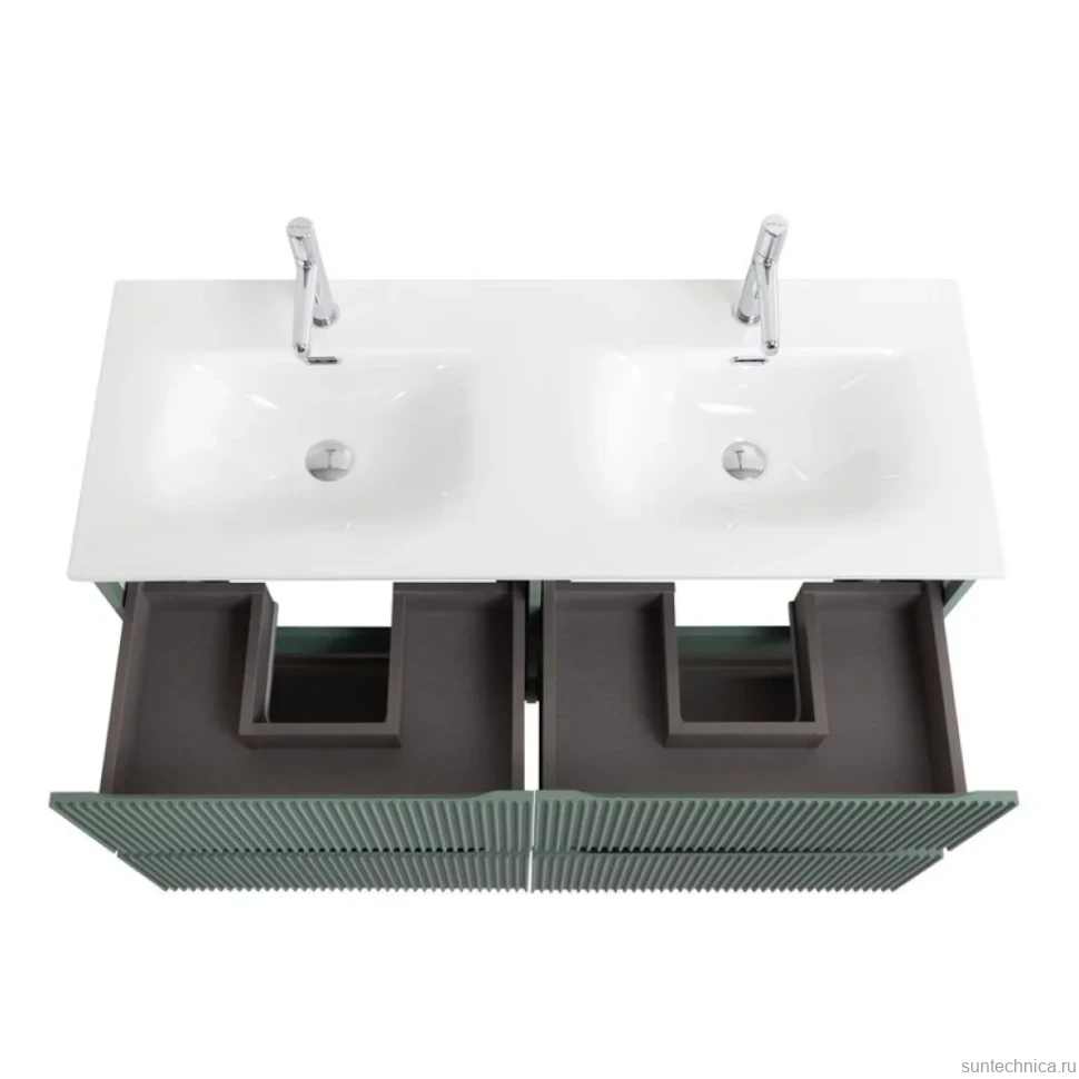 Тумба с раковиной BelBagno Uno 120 подвесная, 4 ящика, матовая еловая