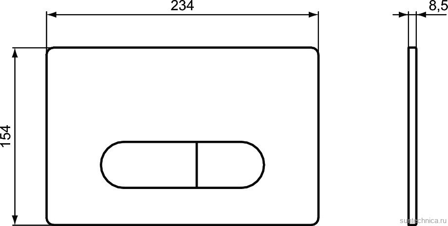 Кнопка смыва для унитаза Ideal Standard Oleas R0115AC пластик, цвет белый