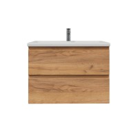 Тумба под раковину без столешницы SanStar Riana 70 подвесная, дуб крафт золотой