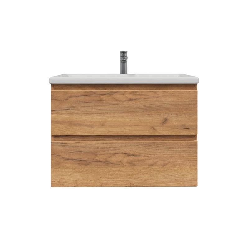 Тумба под раковину без столешницы SanStar Riana 70 подвесная, дуб крафт золотой