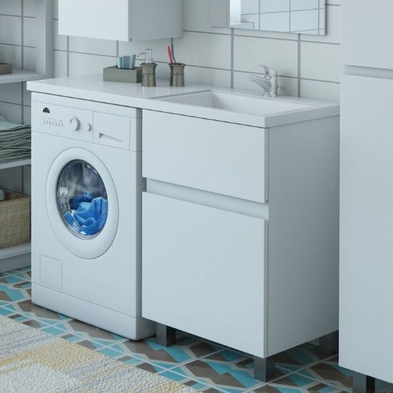 Тумба с раковиной Эстет Dallas Luxe 115 R напольная, 2 ящика