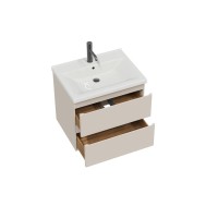 Тумба с раковиной SanStar Riana 60 подвесная, cappuccino, раковина Миранда 60