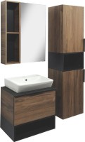 Мебель для ванной комнаты Comforty Штутгарт 60, подвесная, дуб тёмно-коричневый
