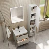 Мебель для ванной комнаты SanStar Riana 60 подвесная, grey, раковина Миранда 60