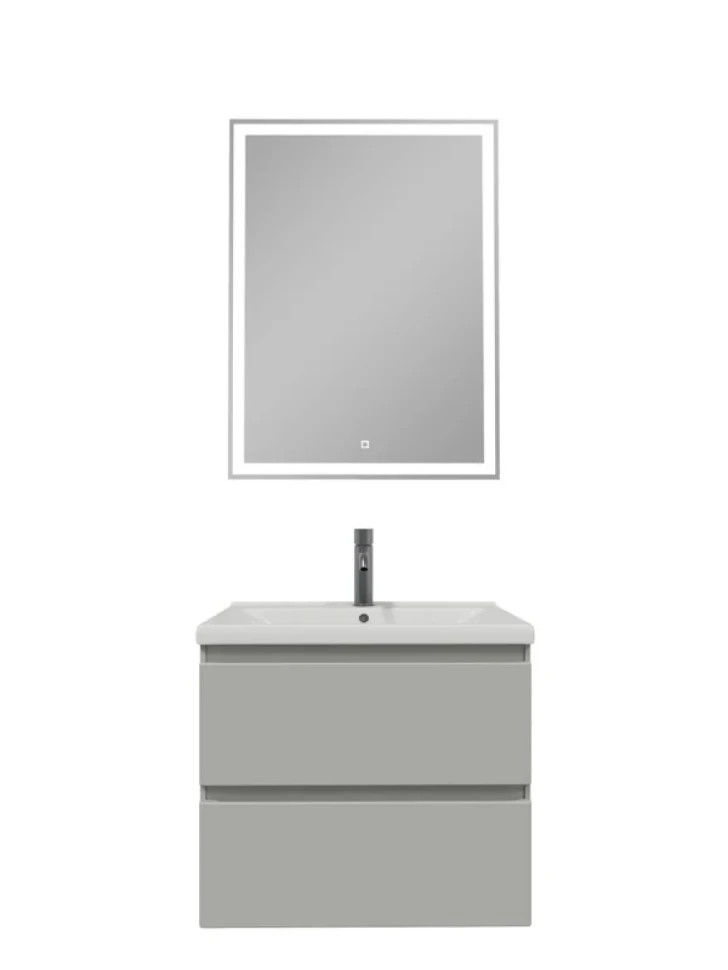 Мебель для ванной комнаты SanStar Riana 60 подвесная, grey, раковина Миранда 60