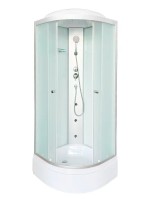 Душевая кабина DTO LM780 с гидромассажем (80х80х215), средний поддон (27), профиль хром, стекло матовое (4 мм), 4 места