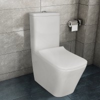 Унитаз-компакт напольный AZARIO Quadro AZ-2175 UQ1 глянцевый белый