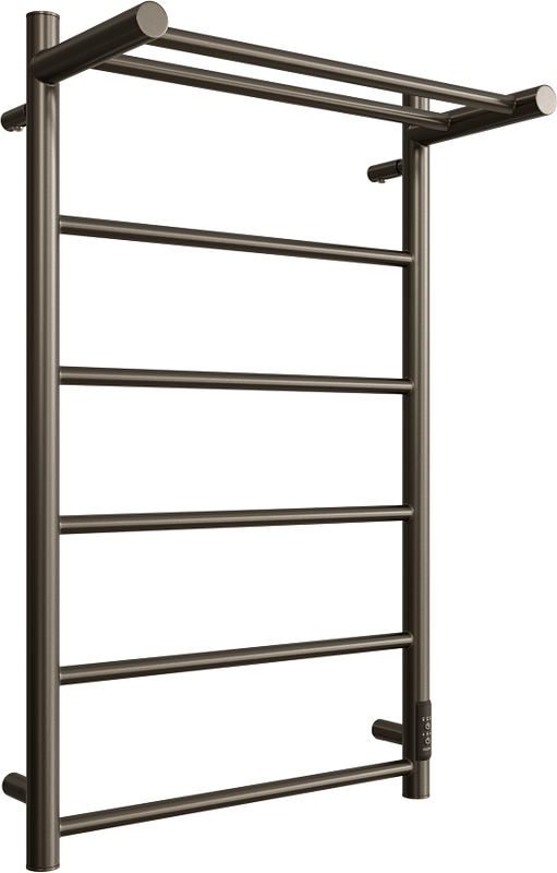 Полотенцесушитель электрический Двин Fj neo 80х50, оружейная сталь, с полкой