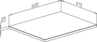 Столешница с раковиной ASB-Woodline Оливия 60