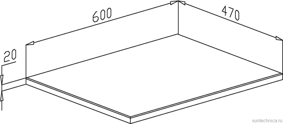 Столешница с раковиной ASB-Woodline Оливия 60