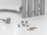 Полотенцесушитель электрический Сунержа Сатерленд 4.0 071-0854-1215 120x20 см, подключение слева, скрытое подключение слева, сатин, I-образный