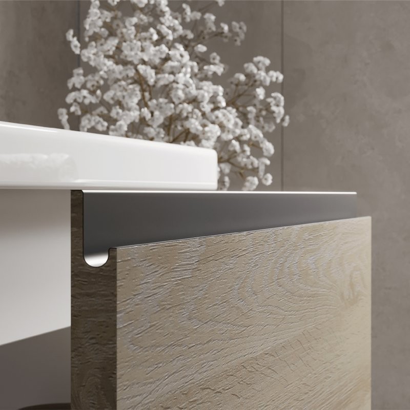 Мебель для ванной комнаты Vigo Cross 50 напольная, 2 ящика, светлое дерево