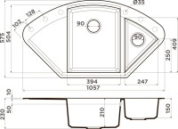 Мойка кухонная Omoikiri Sakaime 105C-GR leningrad grey