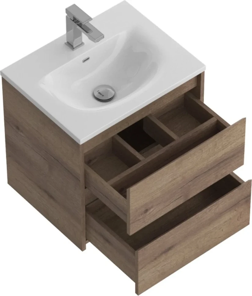 Тумба с раковиной BelBagno Kraft 39 50 rovere tabacco, раковина BB-8099-3-50