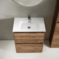 Мебель для ванной комнаты Sancos Libra Floor 70 дуб чарльстон, белая раковина CN7007