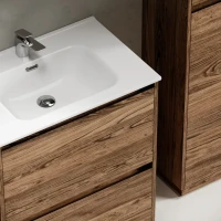 Мебель для ванной комнаты Sancos Libra Floor 70 дуб чарльстон, белая раковина CN7007