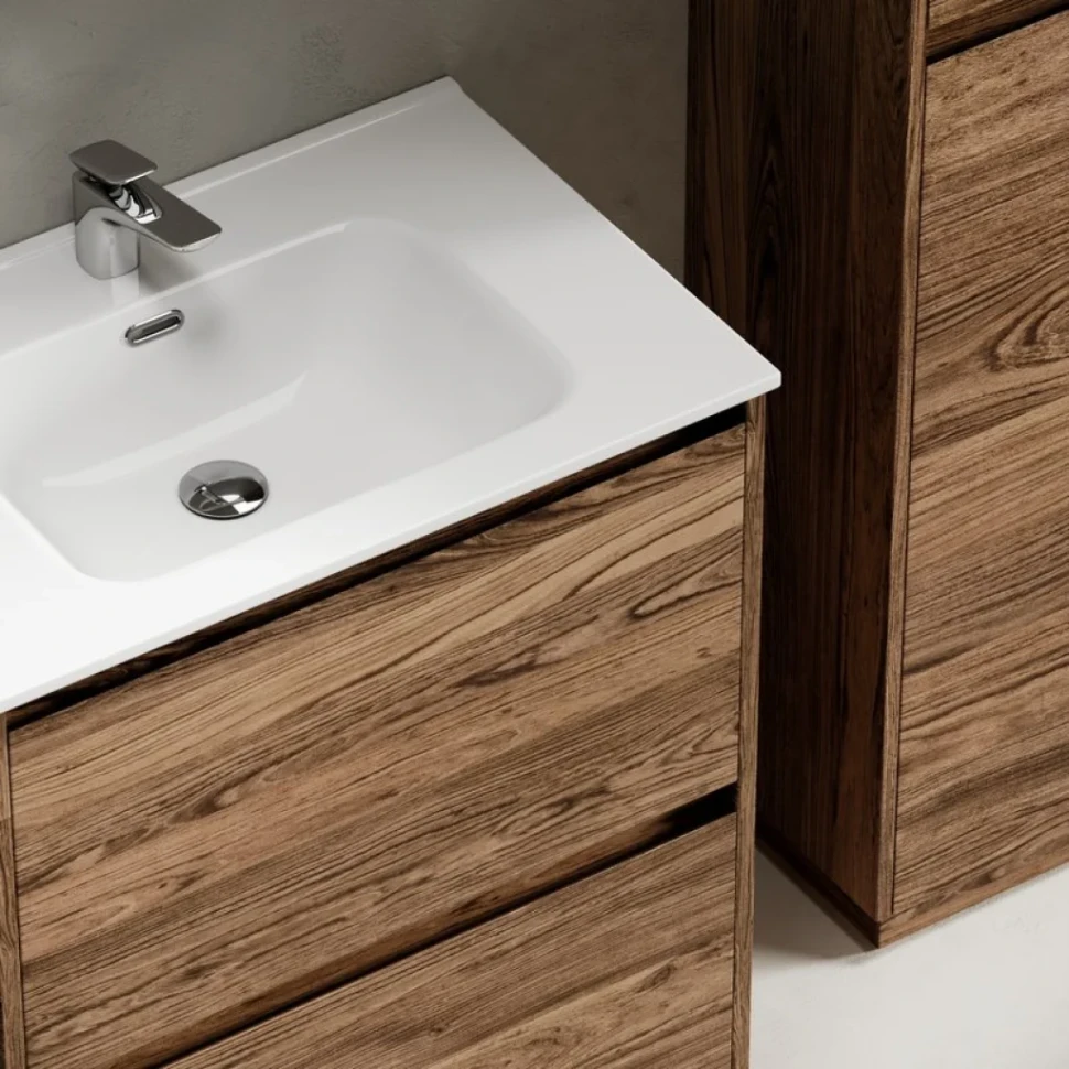 Мебель для ванной комнаты Sancos Libra Floor 70 дуб чарльстон, белая раковина CN7007