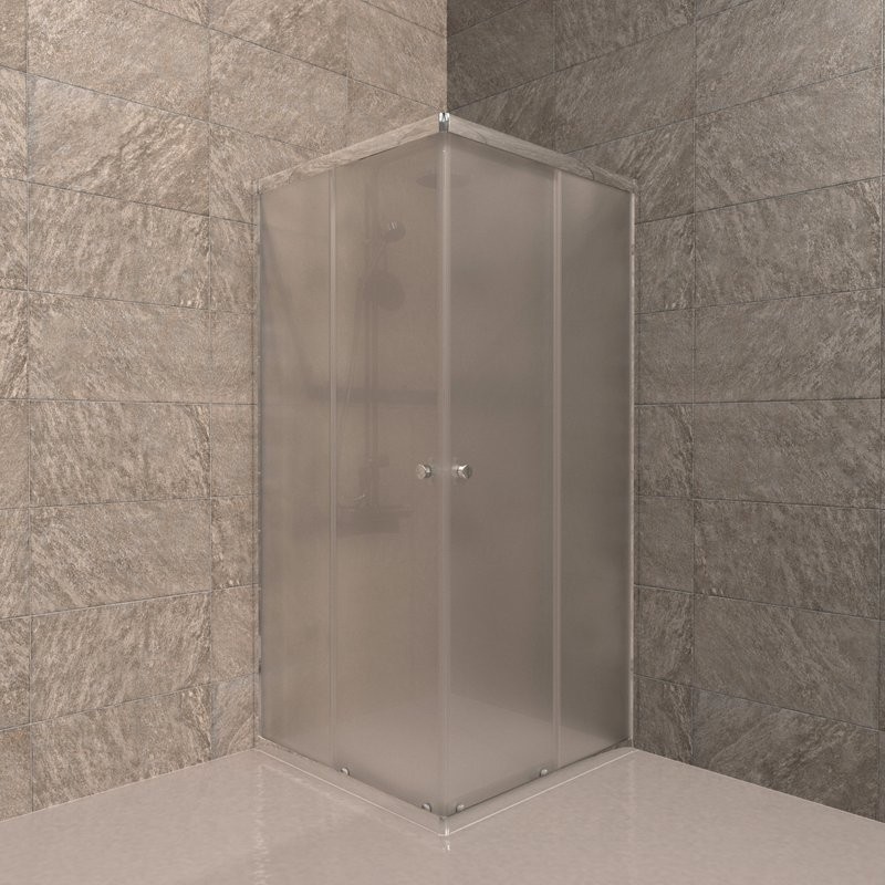 Душевой уголок Triton Вента Хром Вельвет Щ0000067978 80х80, стекло матовое, профиль глянцевый хром