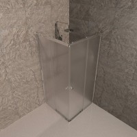 Душевой уголок Triton Вента Хром Вельвет Щ0000067978 80х80, стекло матовое, профиль глянцевый хром