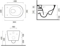 Унитаз подвесной Catalano Zero 50х35, белый глянцевый, с микролифтом