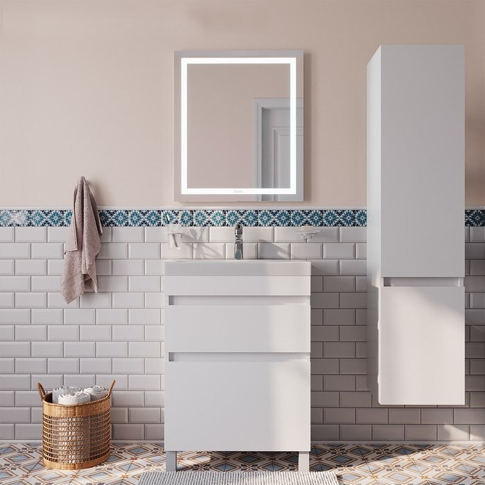 Тумба с раковиной IDDIS Zodiac 60 напольная, с ящиками