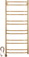Полотенцесушитель электрический Secado Агата 4 125x55 см, подключение слева, бронза, лесенка, латунь