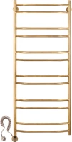 Полотенцесушитель электрический Secado Агата 4 125x55 см, подключение слева, бронза, лесенка, латунь