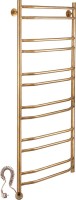 Полотенцесушитель электрический Secado Агата 4 125x55 см, подключение слева, бронза, лесенка, латунь