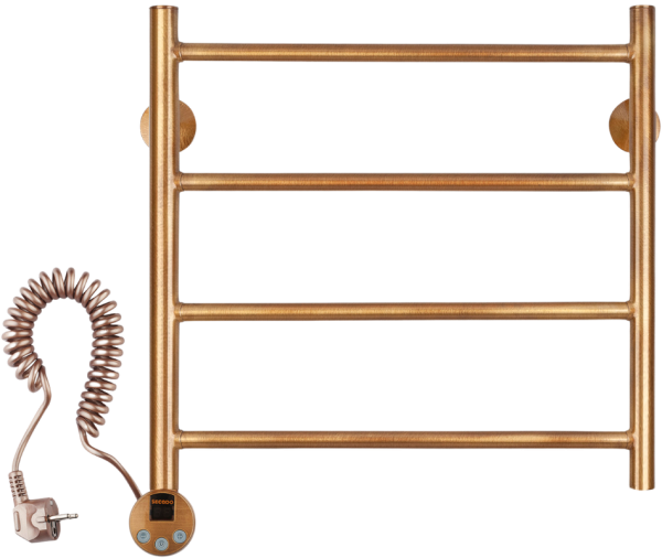 Полотенцесушитель электрический Secado Триада 1 плюс 55x55 см, подключение слева, бронза, лесенка, латунь